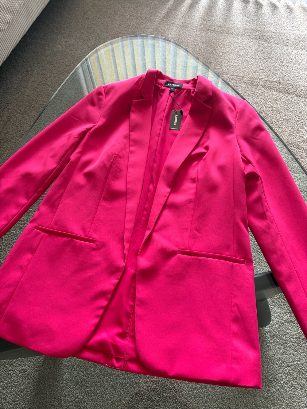 Express Hot Pink Open-Front Blazer Jacket (NWT) Size M